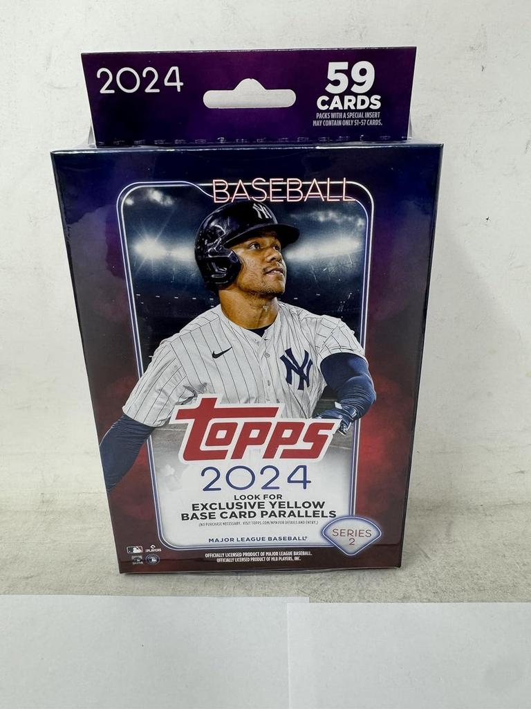 Topps 2024 Baseball Trading Cards, 59-Card Series 2 Hanger Pack, Navy/Red/White