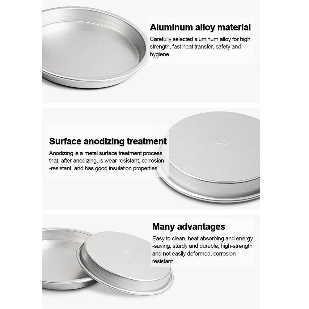 New Round Baking Tray Non-stick Even Heating Oven Tray Aluminum Alloy Bread Cake Tray