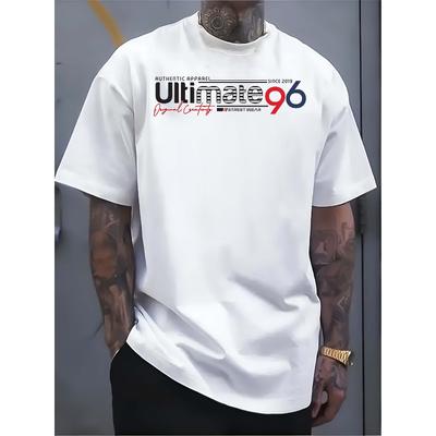 European Sizes Men's White T - Shirt: Creativity Mate: Bold Expression Tee for Men