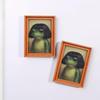Cute Frog Fridge Magnets, Wooden Artistic Framed Retro Decor, Funny Small Magnets for Whiteboard, Home Kitchen Living Room Gift