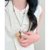 Zen Acorn Pendant Necklace: Ethnic Wooden Top Note with Plant Design for Women and Men