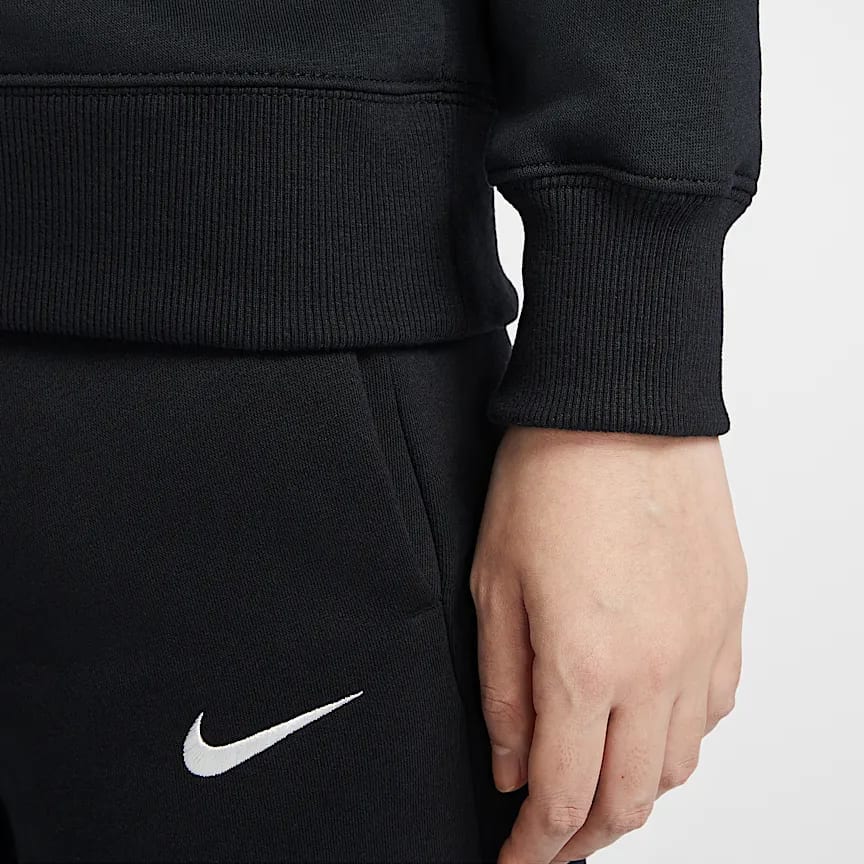 Nike Sportswear Phoenix Fleece Lined Crew Neck Athleisure Sweatshirt Women's Black/Sail White DQ5752-010