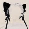 Kitten Headbands Cosplay Bows Kitten Ears Hairbands White Headwear Makeup Cosplay Hairbands Birthday Party
