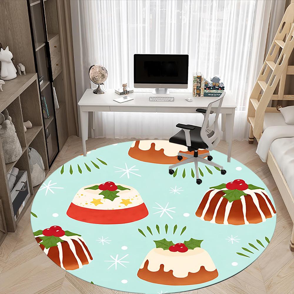 1pc Cake Chair Carpet for Office, Non Slip, Soft and Durable Office Rug for Interior Decoration