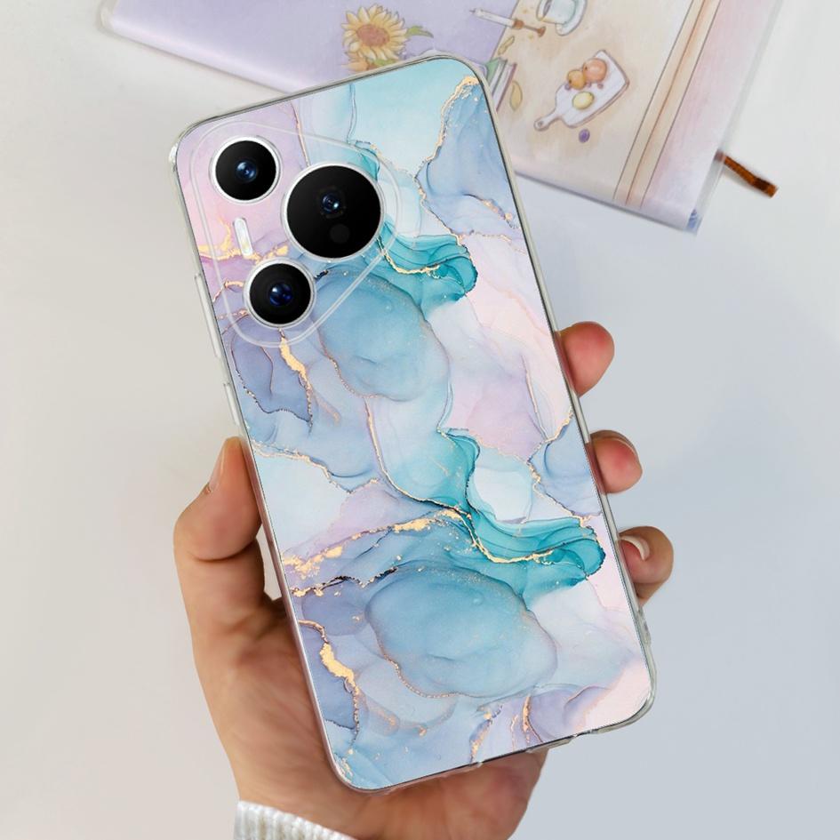 For Huawei Pura 70 Pro Plus Case Fashion Flowers Clear Soft Silicone Shockproof Phone Cover For Huawei Pura 70 Pro Pura70 Bumper