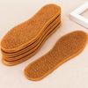 1 Pair Washable Insoles Deodorize Faux Wool Soft Sweat-absorbing Unisex Warm Shoe Pad for Winter