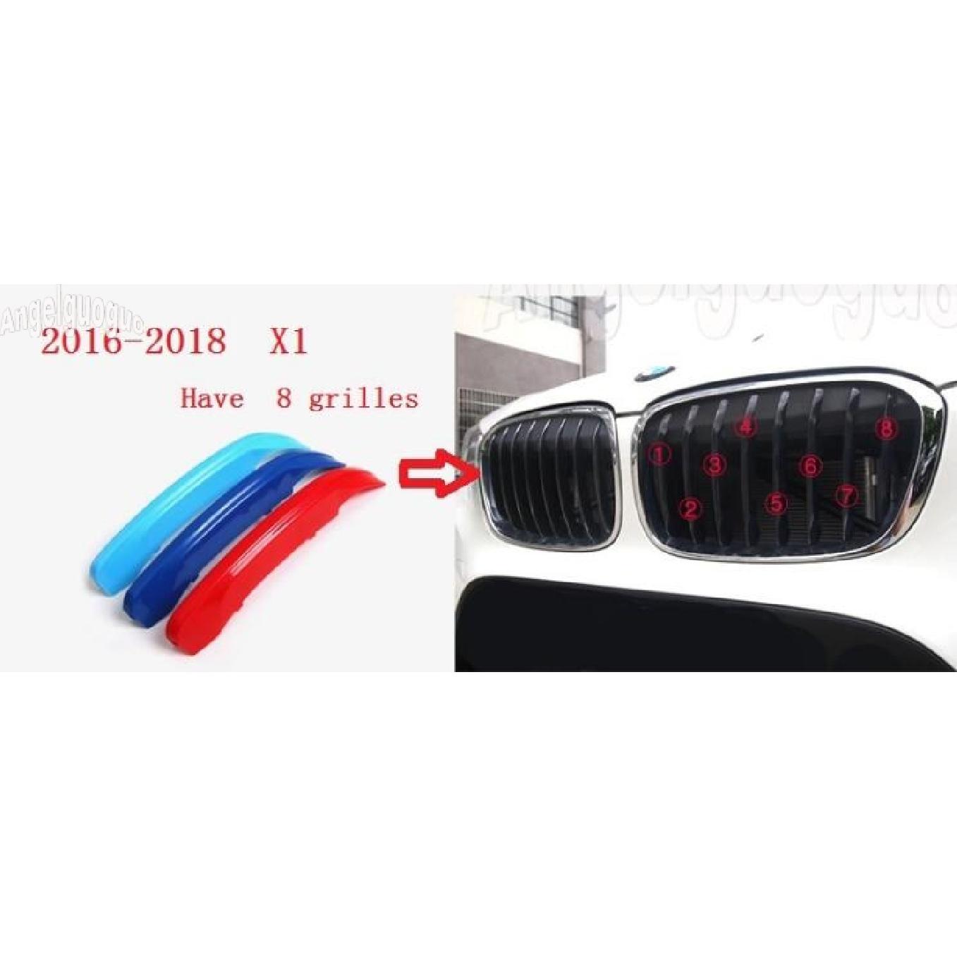 

Для BMW X1 E84 F48 2009-22 аксессуары автомобильный гриль спортивная полоса крышка Motorsport M Power Performance отделка 3D for F48 16-19 8 bars