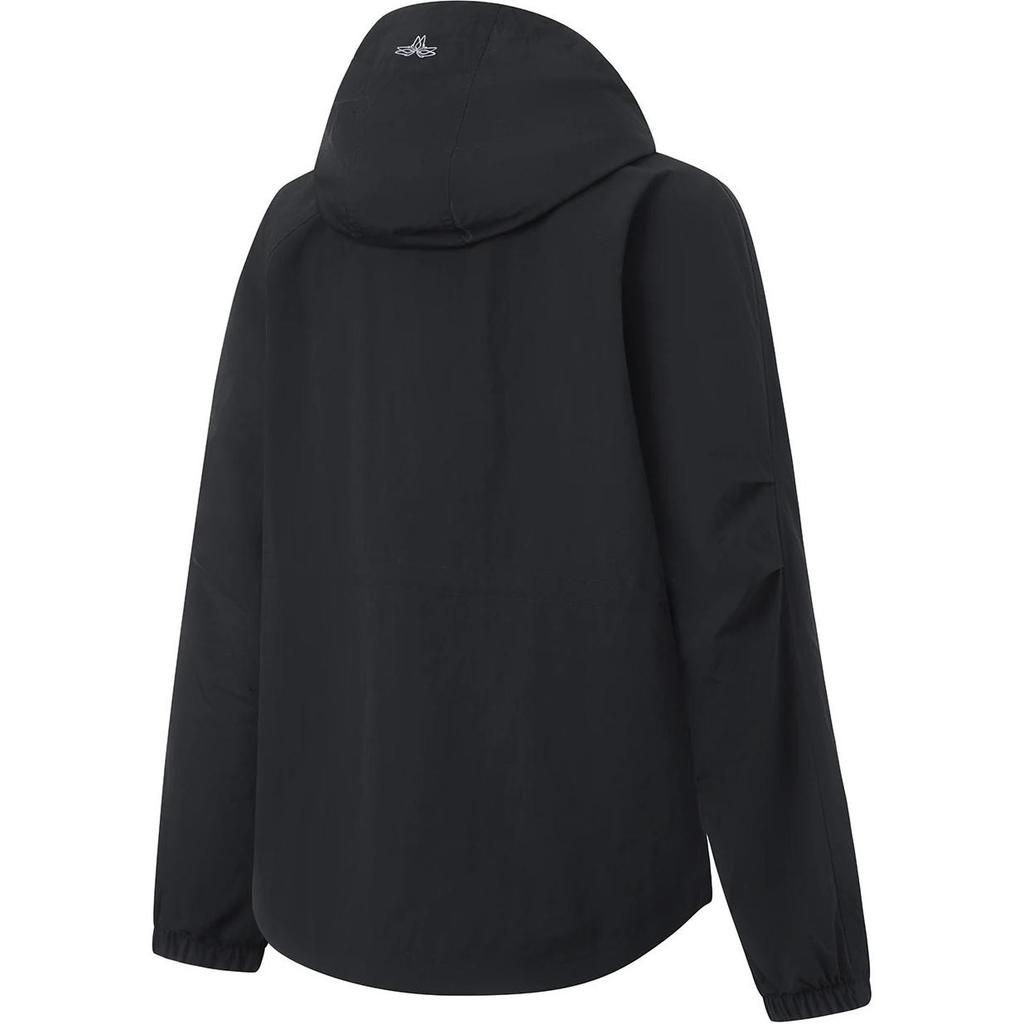 Li-Ning Comfortable Casual Solid Color Simple Hooded Zipper Loose Windbreaker Women Outerwear Black AFDU084-2