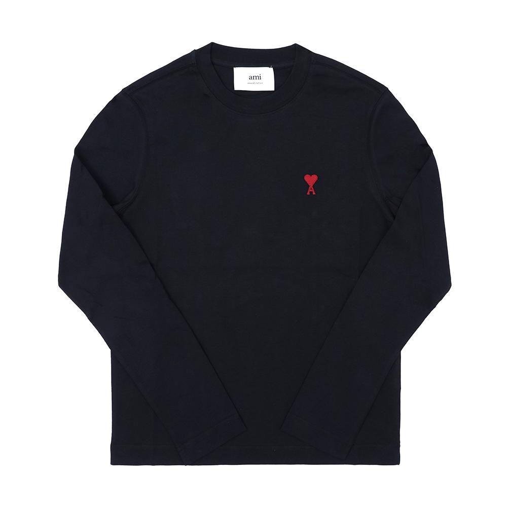 Ami Bfuts235 724 430 Ami De Coeur Small Heart Logo Public Long Sleeve Tee