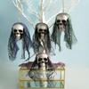Halloween Hanging Ghost Skull Decoration: Spooky Foam Skull Head Lace Ornament