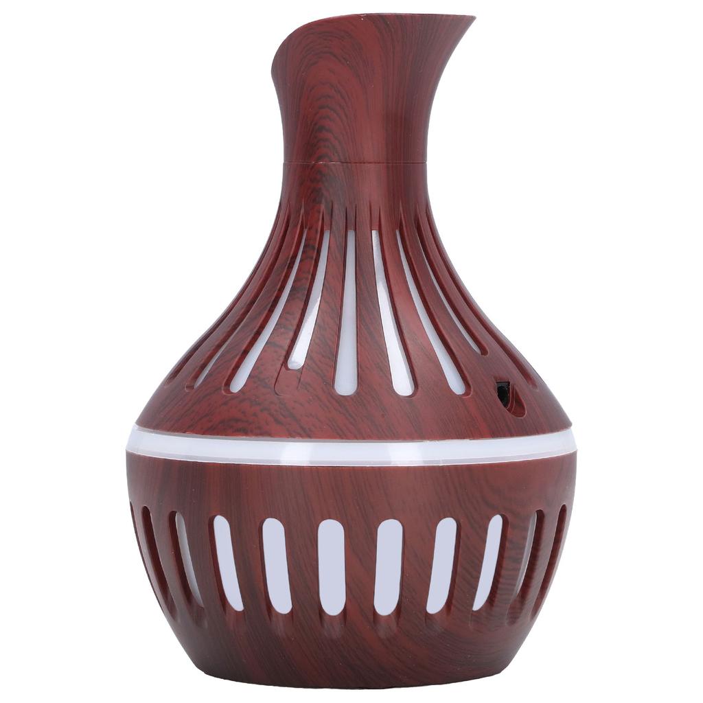 Wood Grain Humidifier USB Small Vase Night Light Mute Humidification Aromatherapy Machine 300ml