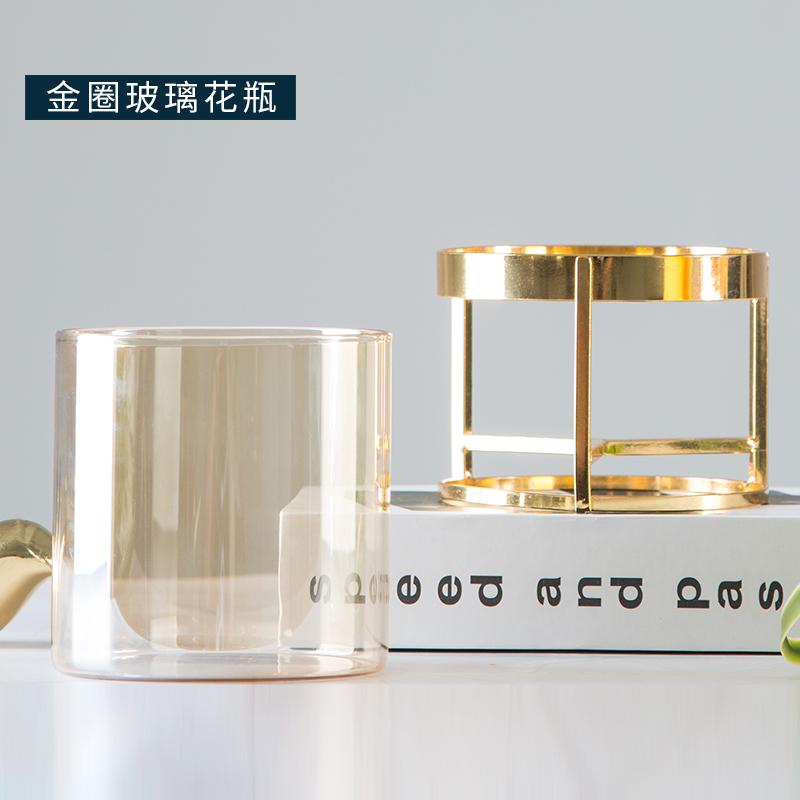 

Металлическая стеклянная ваза с искусственными цветами, декор, аксессуары, украшение для стола, цветочная композиция, гидропонная ваза, вазы для сухоцветов