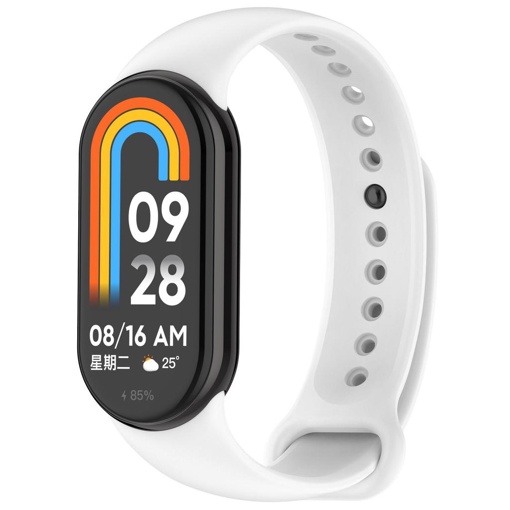 Official Silicone Strap For Xiaomi Mi Band 11 10 9 8 Sport Metal Button Bracelet Wristband For Miband 9 8 Replacement Accessories Belt