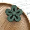 Matte Flower Hair Claw: Five-Petal Clip for Updo & Ponytail