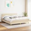 Vidaxl Continental Bed with Mattress, Cream, Fabric, 160X200 Cm