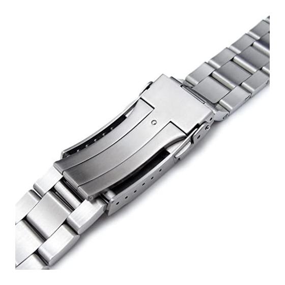 Used 20mm Metal Watch Band Stainless Oyster Bracelet Submariner Clasp for Seiko Alpinist SBDC087 etc.