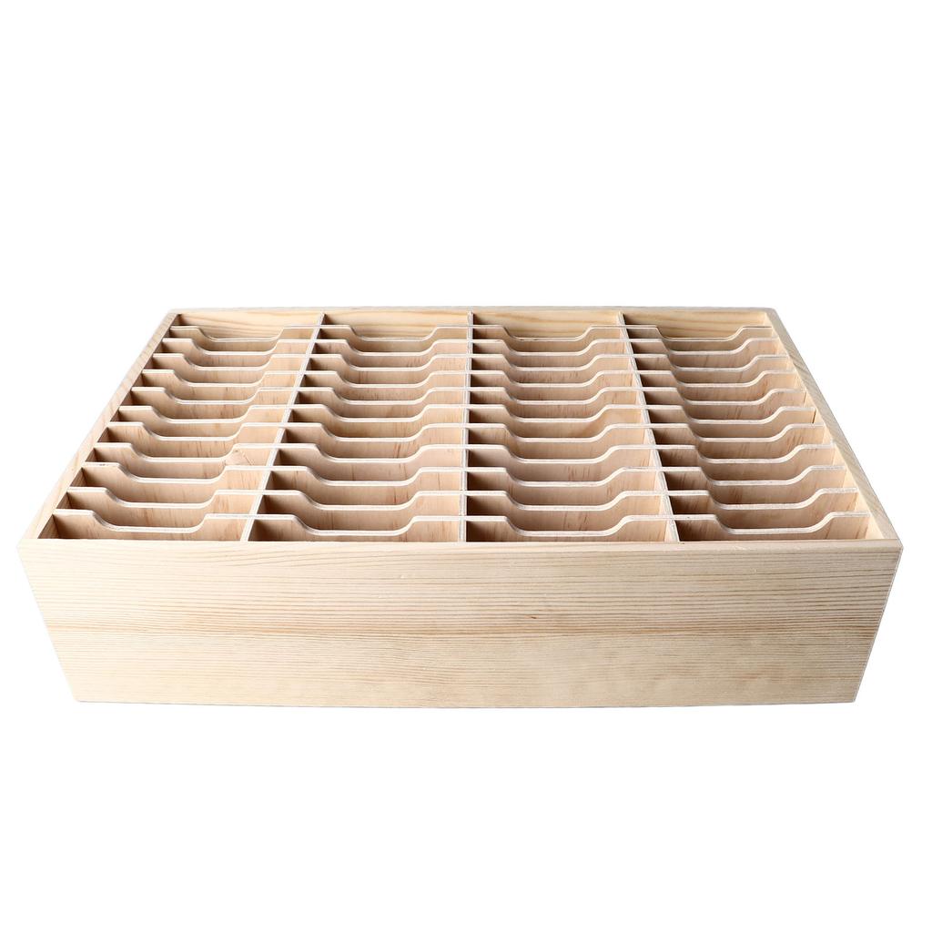 Handybox Aufbewahrungskoffer 48 Fächer Tischplatte Holzhalter für Zuhause Klassenzimmer