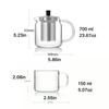 SAMADOYO Heat-resistant Glass Teapot Filter Household Large-capacity Tea Maker