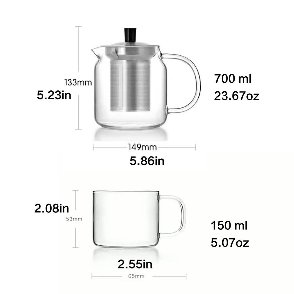 SAMADOYO Heat-resistant Glass Teapot Filter Household Large-capacity Tea Maker
