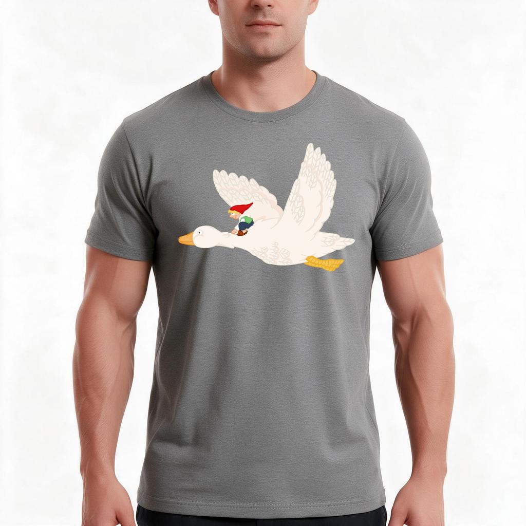 The Wonderful Adventures Of Nils Tshirt Summer Casual Cotton Tee Oversized Streetwear Tops Vintage Graphic Print