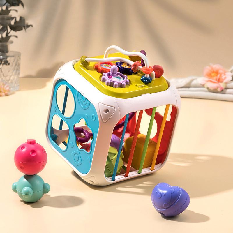 Montessori Toy Baby Shape Sorter Toy Sensory Sorting Toys Motor Training Game Kids Educational Toys For Baby 1 2 Years