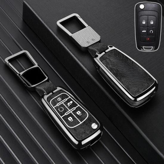 Zinc Alloy Leather Car Key Fob Case Cover For Chevy Cruze Malibu Cruze Equinox