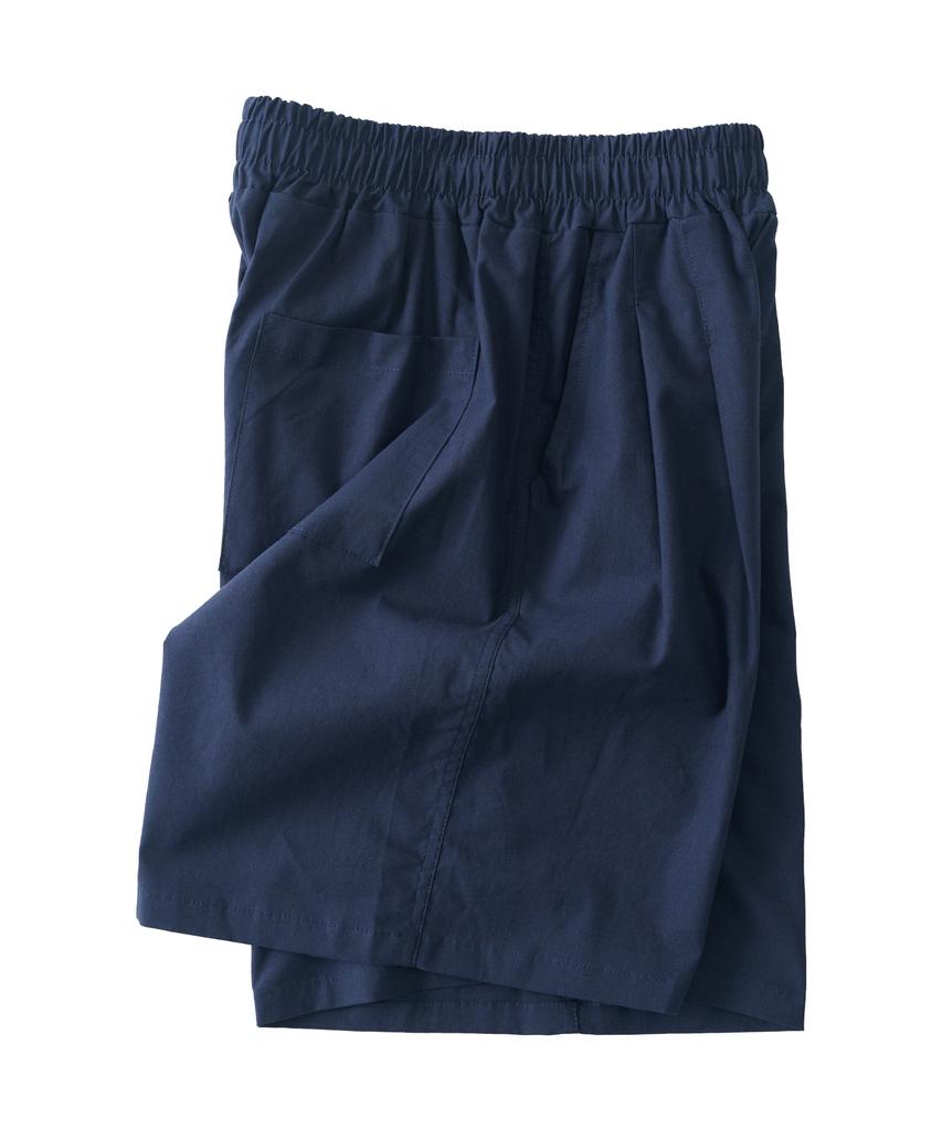 ANALOG MOOD Linen-Like Bermuda Pants (Navy)