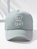 Shien Spring And Autumn Trend Personalized Bear Baseball Hat, Casual Versatile Sunshade Cold Warm Hat