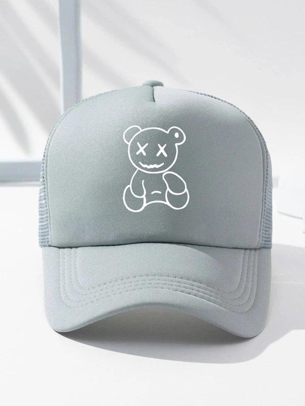 Shien Spring And Autumn Trend Personalized Bear Baseball Hat, Casual Versatile Sunshade Cold Warm Hat