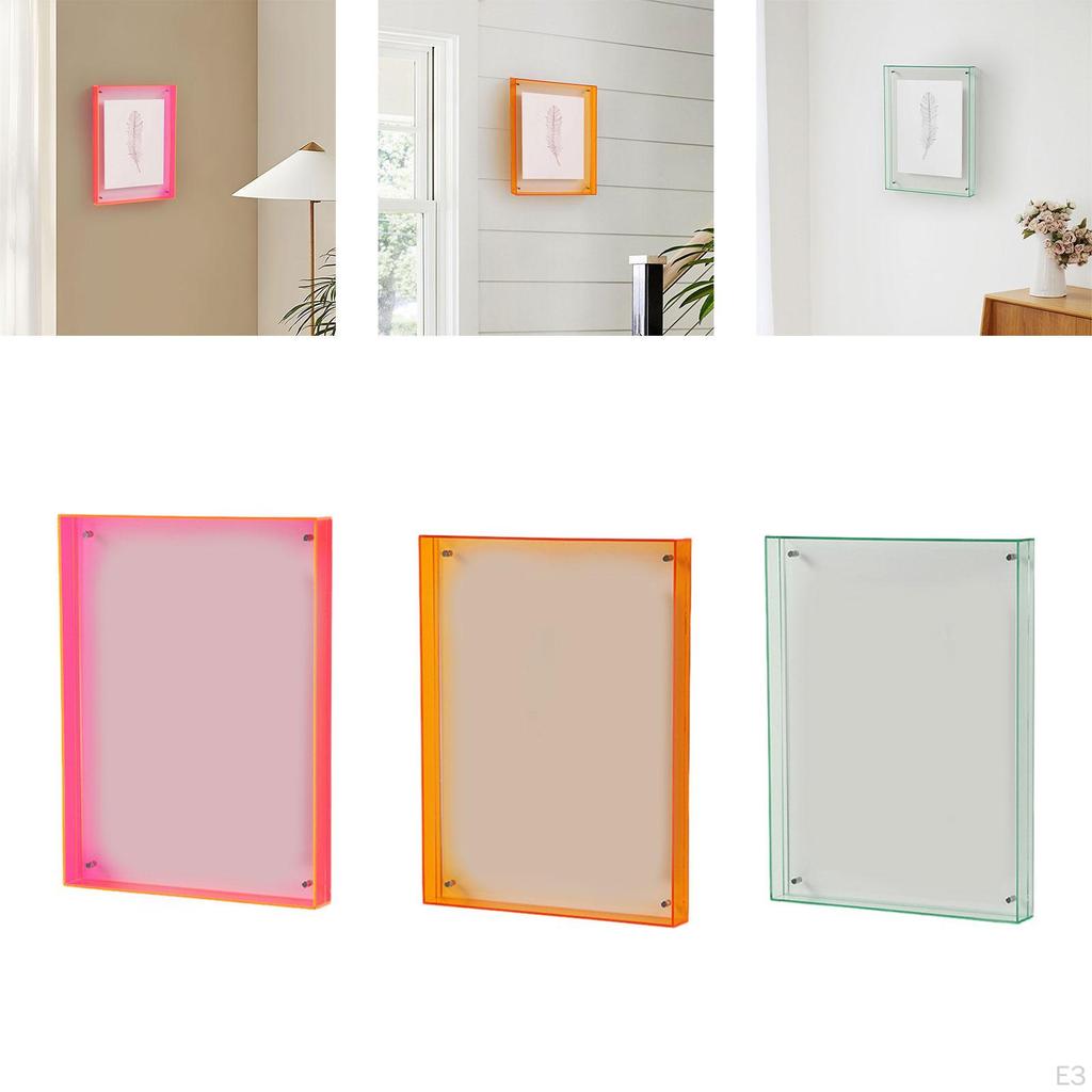 2.3inx3.5in Picture Frame Acrylic Frames Freestanding Hanging Decorative Photography Display