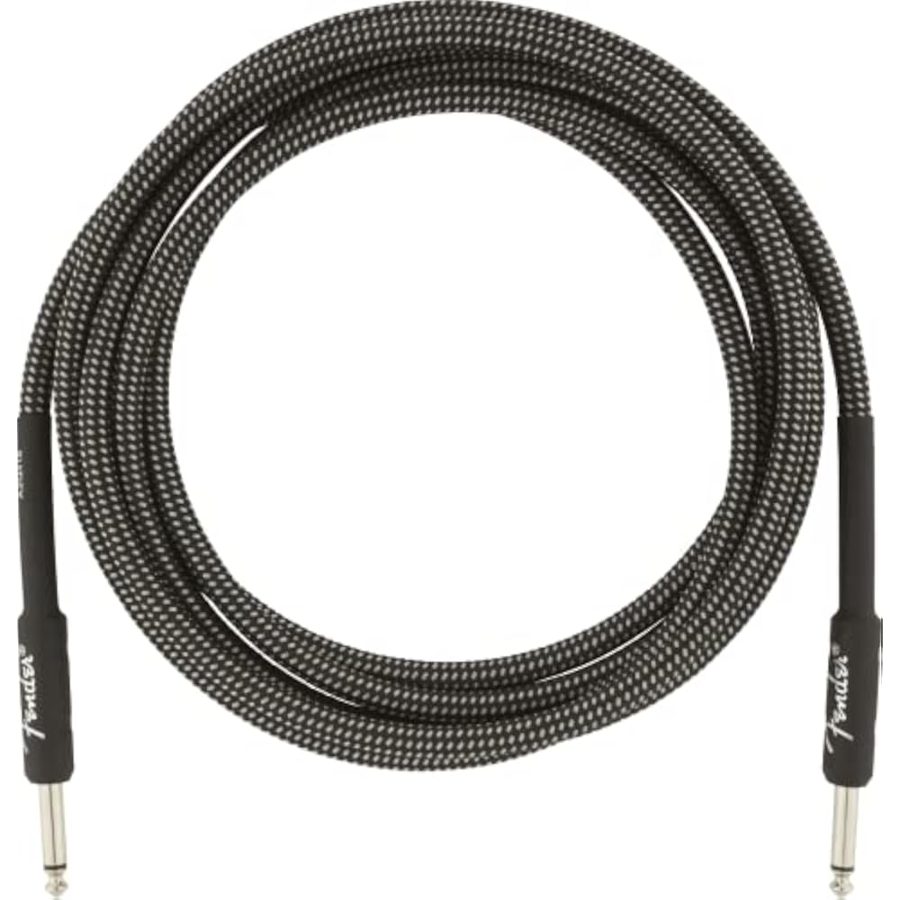 Fender Shielded Cable Professional Series Instrument Cables, 10', Gray Tweed