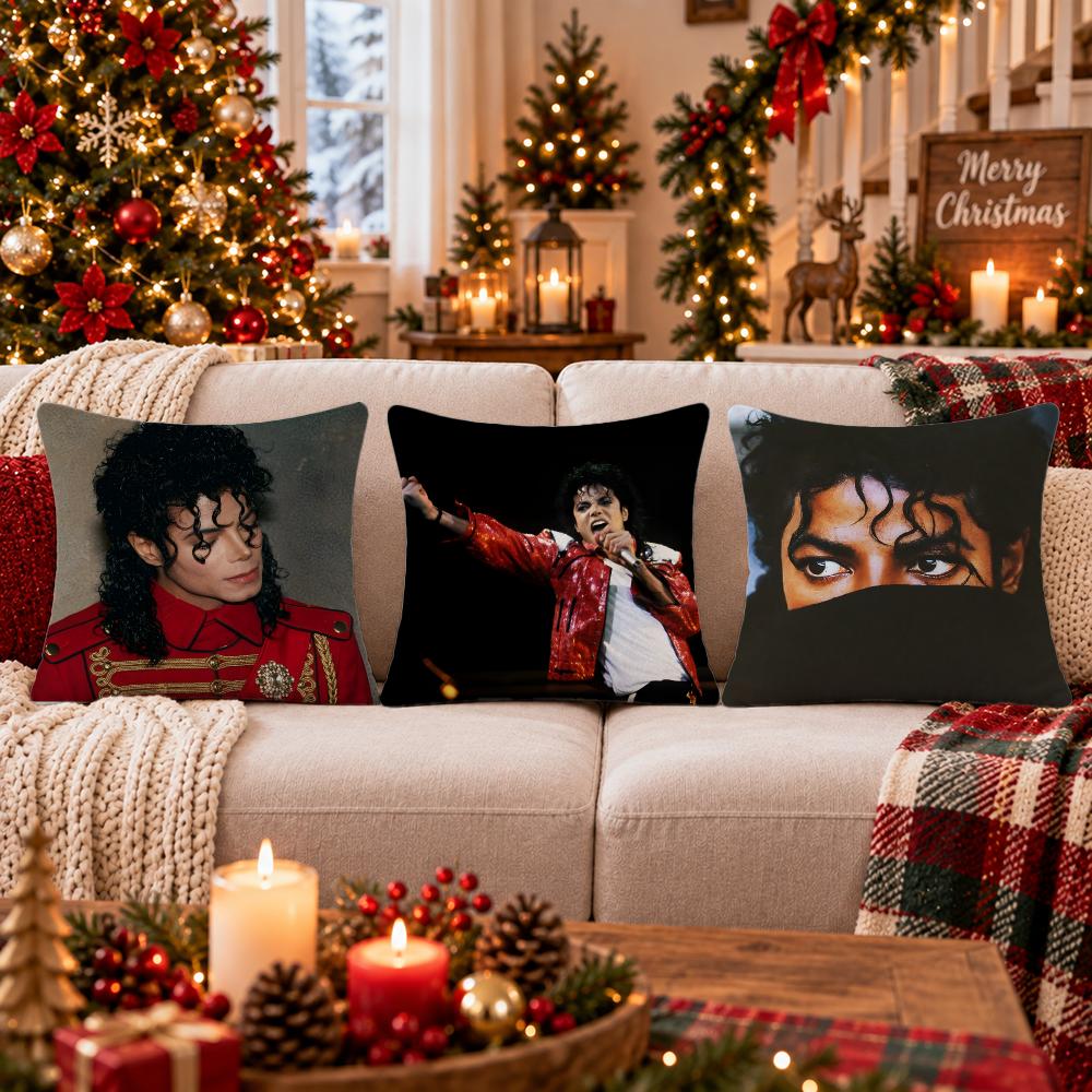 Singer Michael Jackson Cushion Cover Cushion Cover Soft Plush Cushion Covers Fluffy Throw Pillow Cases For Sofa Bedroom