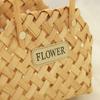 Hand-Woven Wood Flower Basket for Teacher's Day and Mother Day Online Celebrity Posing Props Portable Gift Basket