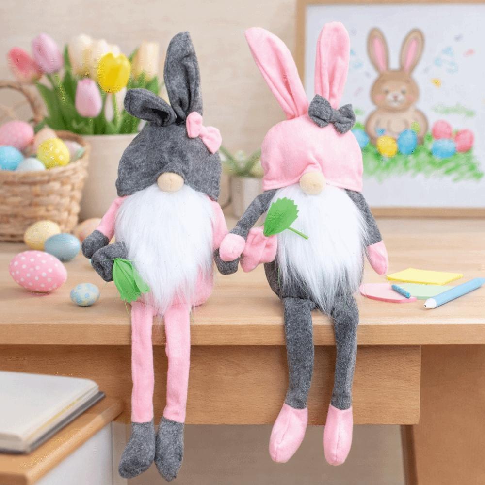 Cartoon Easter Rabbit Ornaments Carrot Fairy Pendants Creative Easter Gnome Decorations Party