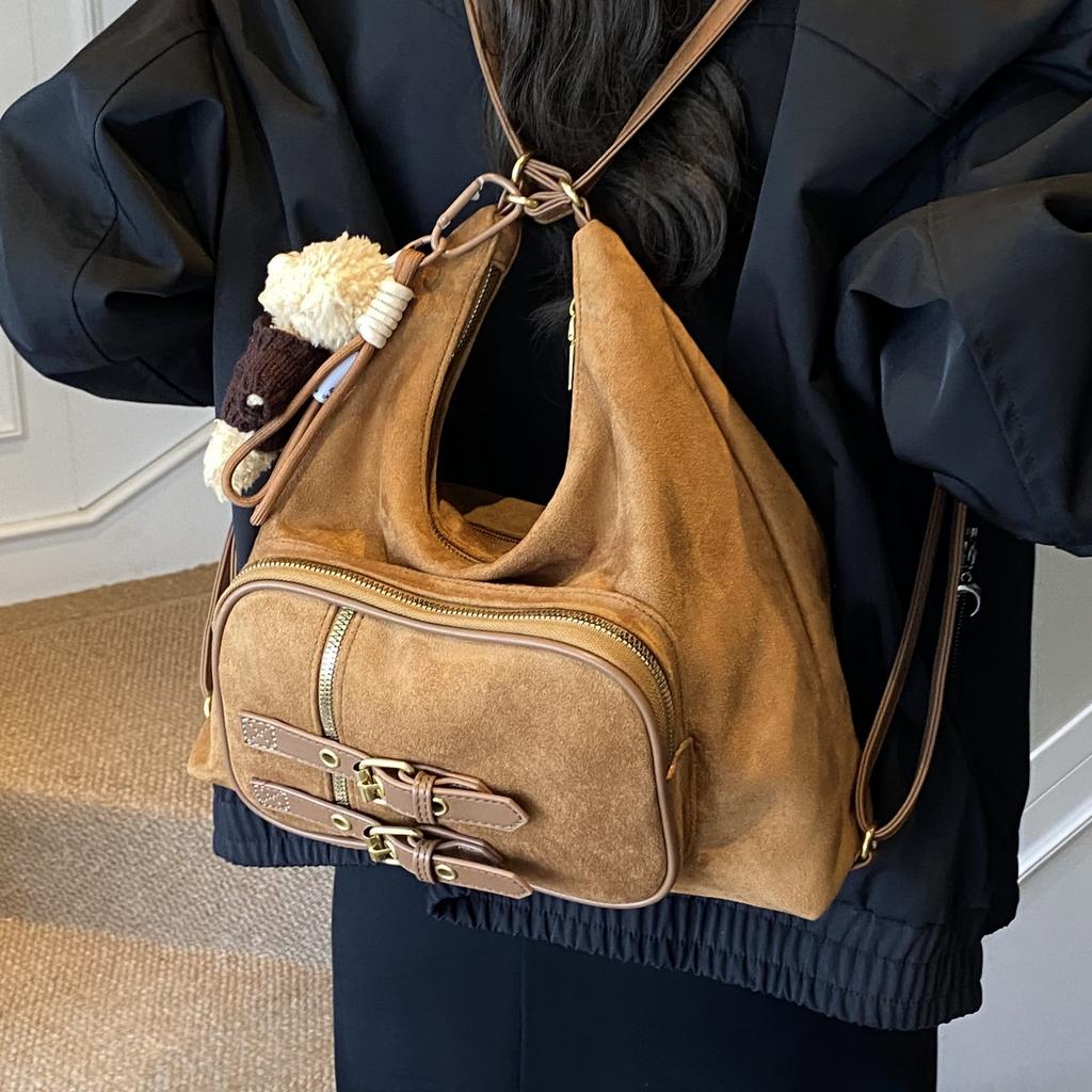 Leisure commuting large-capacity tote bag women's 2025 new Korean version of fashion trend backpack versatile messenger bag