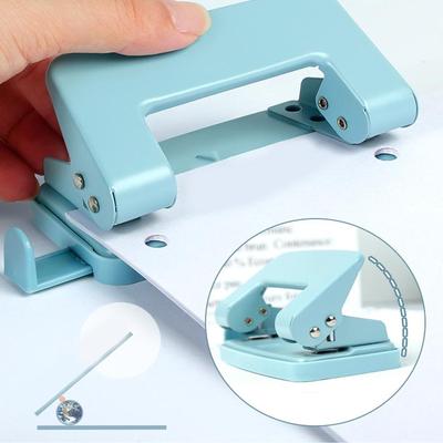 2-Hole Punching Machine Manual Paper Puncher Portable Hole Puncher Paper Punch for Home and Office