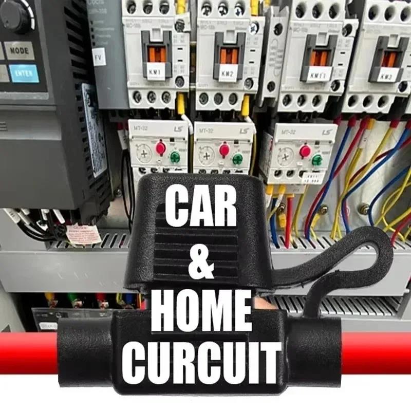 In Line Automotive Fuse Socket Mini Blade Fuse Holder Splash-Proof 12V 30A with Fuse Blade Disconnect Switch Socket 5-20pcs Fuse Holders1