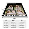 2026 Custom 4 Photos Flannel Blanket I Love You Soft Blanket For Sofa Camping Nap Leisure Blankets Birthday Gifts For Home Decor