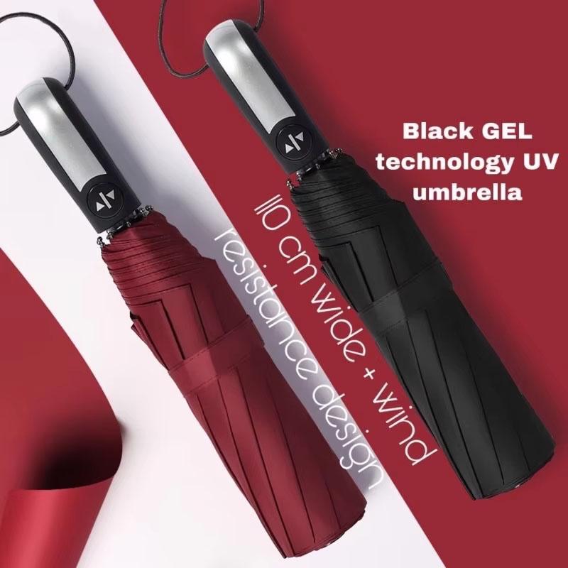 New Windproof And Strong Automatic Folding Umbrella Uv Proof Vinyl Sun Umbrell And Umbrella Enlargement Portable Umbrella Travel