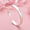 925 Sterling Silver Wedding Gift 8mm Smooth Bangle Fashion Jewelry