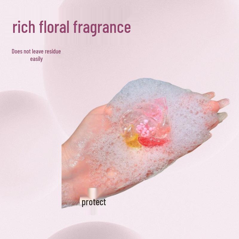 5D Fragrant Laundry Pods: Softening, Long-Lasting Scent Beads for Fresh Clothes - Camellia Colorful