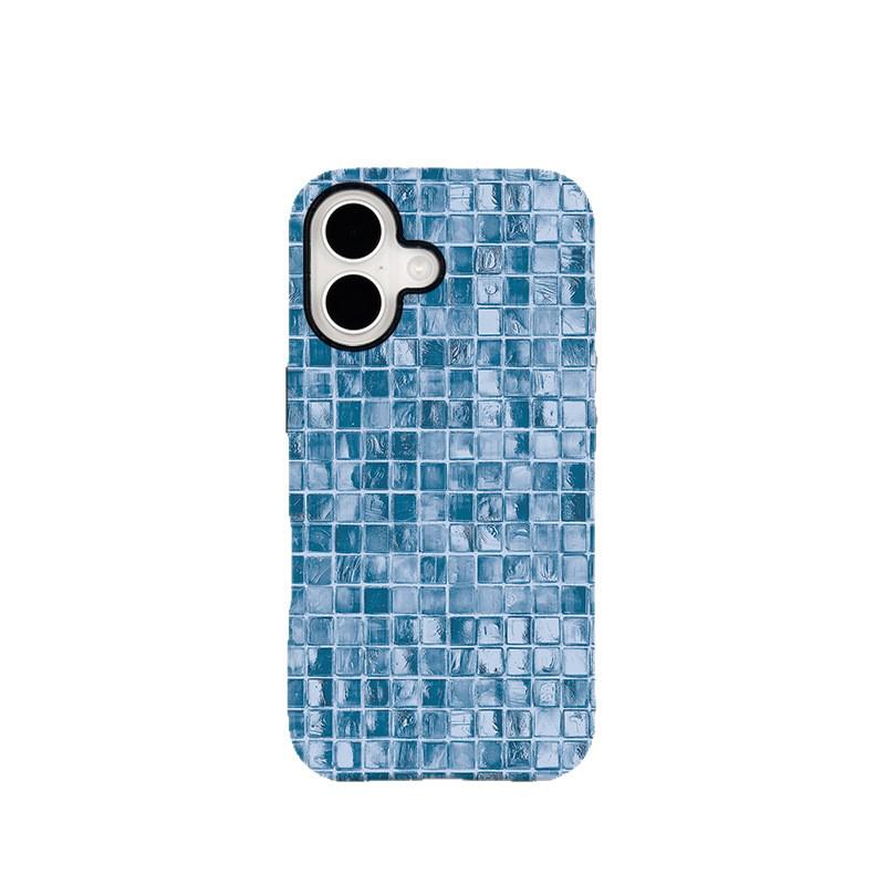 

Trendy Blue Plaid Magnetic 2-in-1 Phone Case for Apple & Samsung S26+. iPhone 11