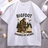 Bigfoot Grabbed My Weiner T Shirt Campfire Sasquatch Tshirt Bigfoot Camping Tshirt Breathable Casual Round Neck Male Tees