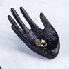 Polyresin Hand Jewelry Display Stand Support Holder Tower Organizer for Bracelet Necklace Watch Ring Tray, Black