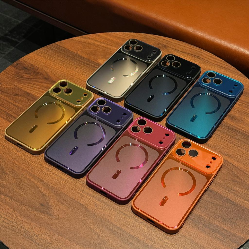 For iPhone 17 Pro Case Compatible with MagSafe TPU PC Phone Back Cover with Lens Film