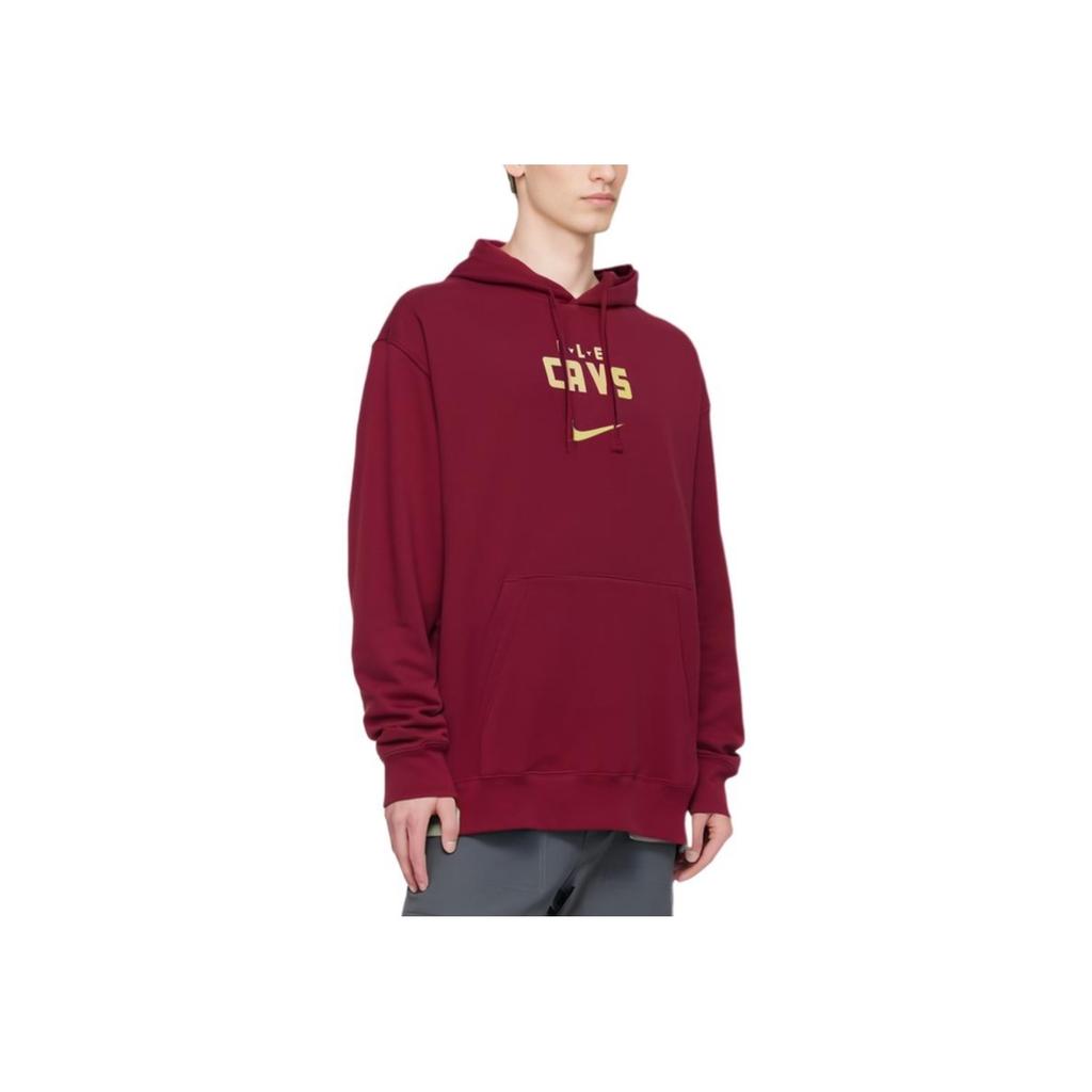 Nike Felpa con cappuccio Club Fleece City Edition NBA Cleveland Cavaliers Letter Uomo Felpe Rosso Profondo FB4826-698