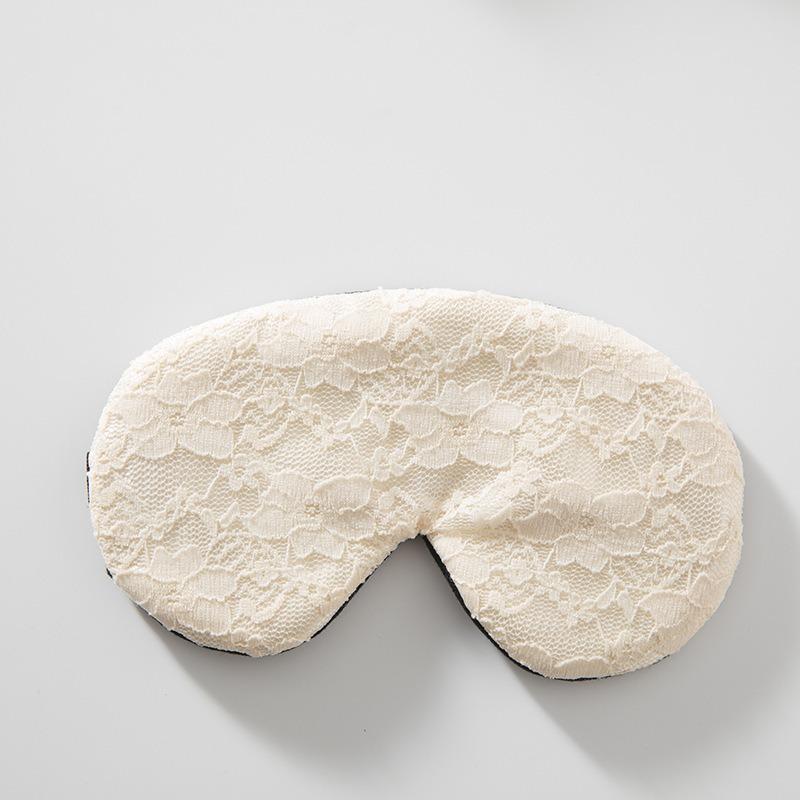 

Кружевная маска для глаз с цветком, ледяной компресс, горячий компресс, эластичная регулируемая пряжка, защитная затемняющая маска для сна, маска для глаз 18*10.*0.2cm бежевый