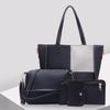 Fashion Women Splicing Color Shoulder Bag Pu Leather Handbag Holder Messenger Bag 4cs With Premium Quality Materials And Timeless Design