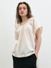 ETDEMAIN Two-Way Off-Shoulder Shirred Blouse - Ivory