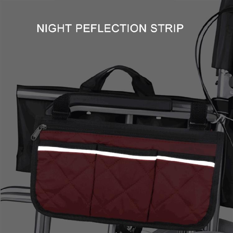 Rollstuhl-Tragetasche Armlehnen-Taschen Roller Rollstuhl Armlehne Seitliche Aufbewahrungstasche für Gehhilfen oder Rollatoren